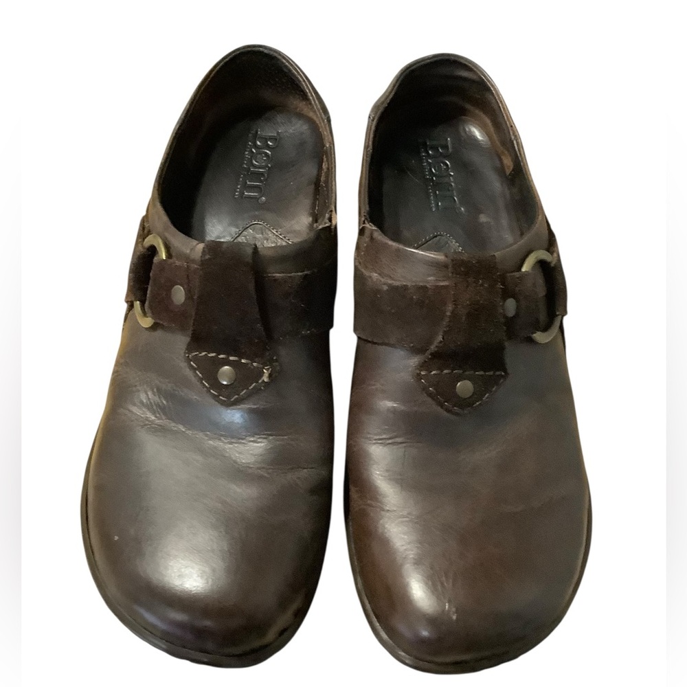 Born Brown Leather mules Shoes 40 Euro‎ 9 US